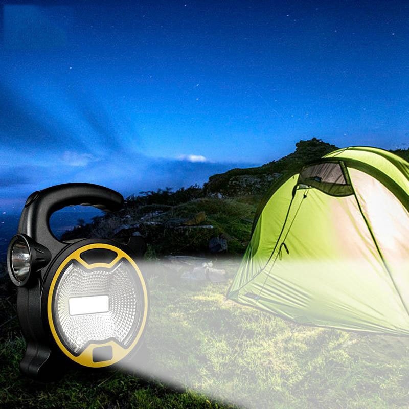 COB 야외 작업 휴대용 랜턴 램프, 방수 비상 휴대용 스포트라이트 충전식 투광 조명 캠핑 라이트